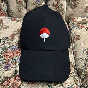 ⭐️HOST PICK⭐️ NARUTO Uchiha Clan Adjustable One Size Fits All Black Red Hat $20